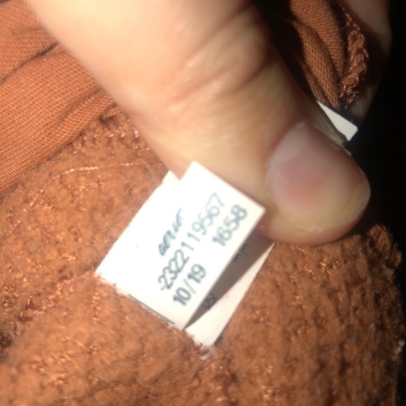 Aerie Oversized Cloud Sherpa Quarter Snap Pullover Brown Mustard - Picture 11 of 11